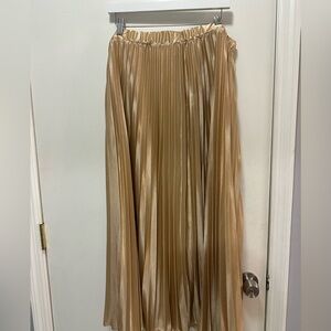Gold Pleated Skirt